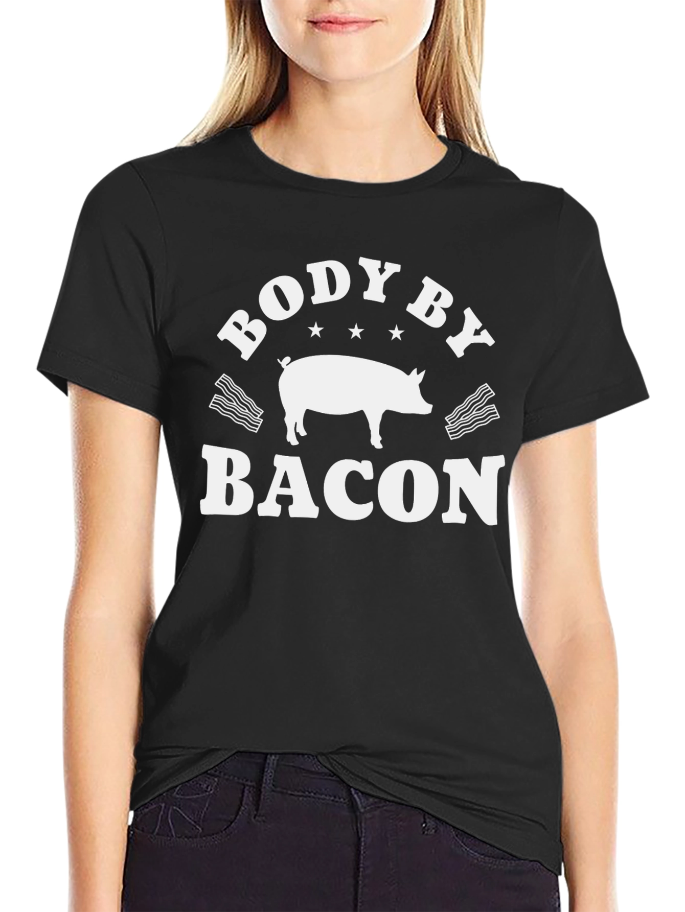 Body By Bacon Funny Graphic Tee