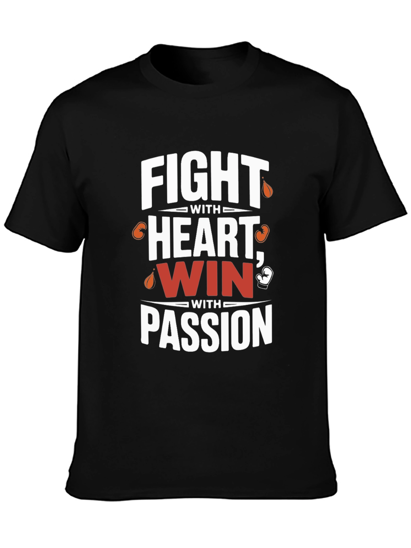 Fight with Heart Graphic Print T-Shirt