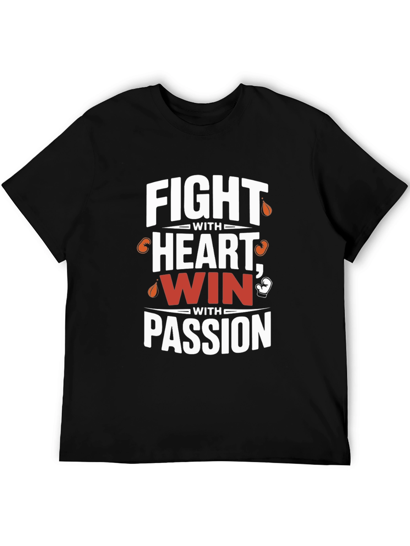 Fight with Heart Graphic Print T-Shirt