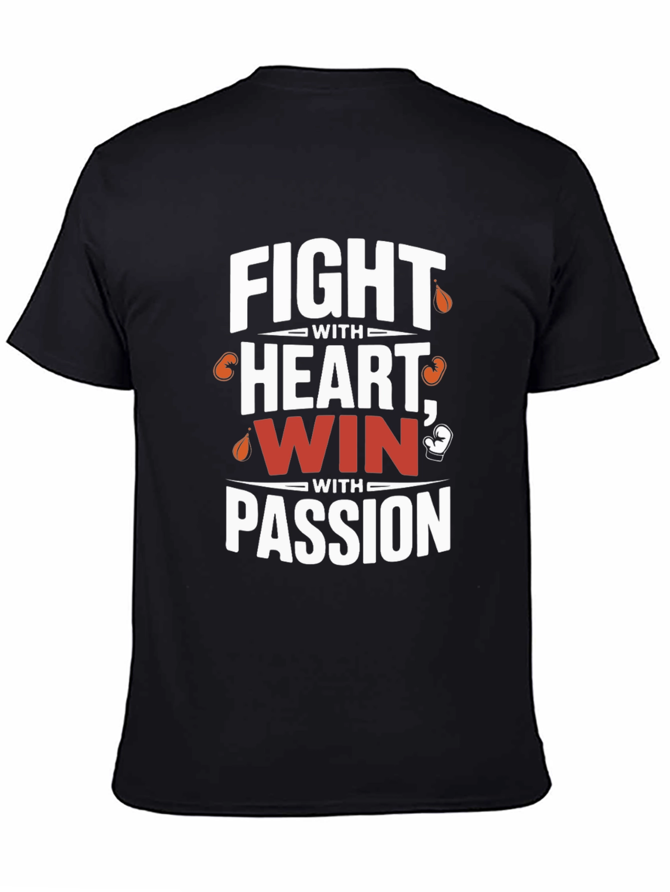 Fight with Heart Graphic Print T-Shirt