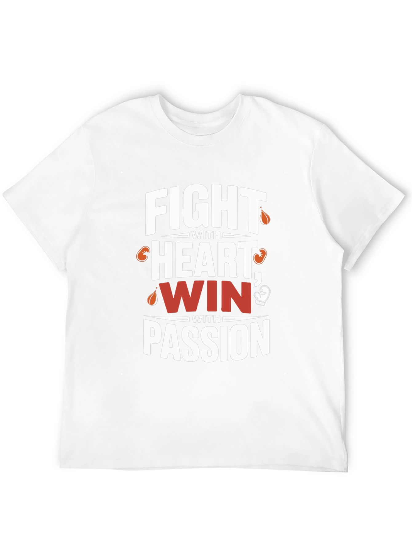 Fight with Heart Graphic Print T-Shirt
