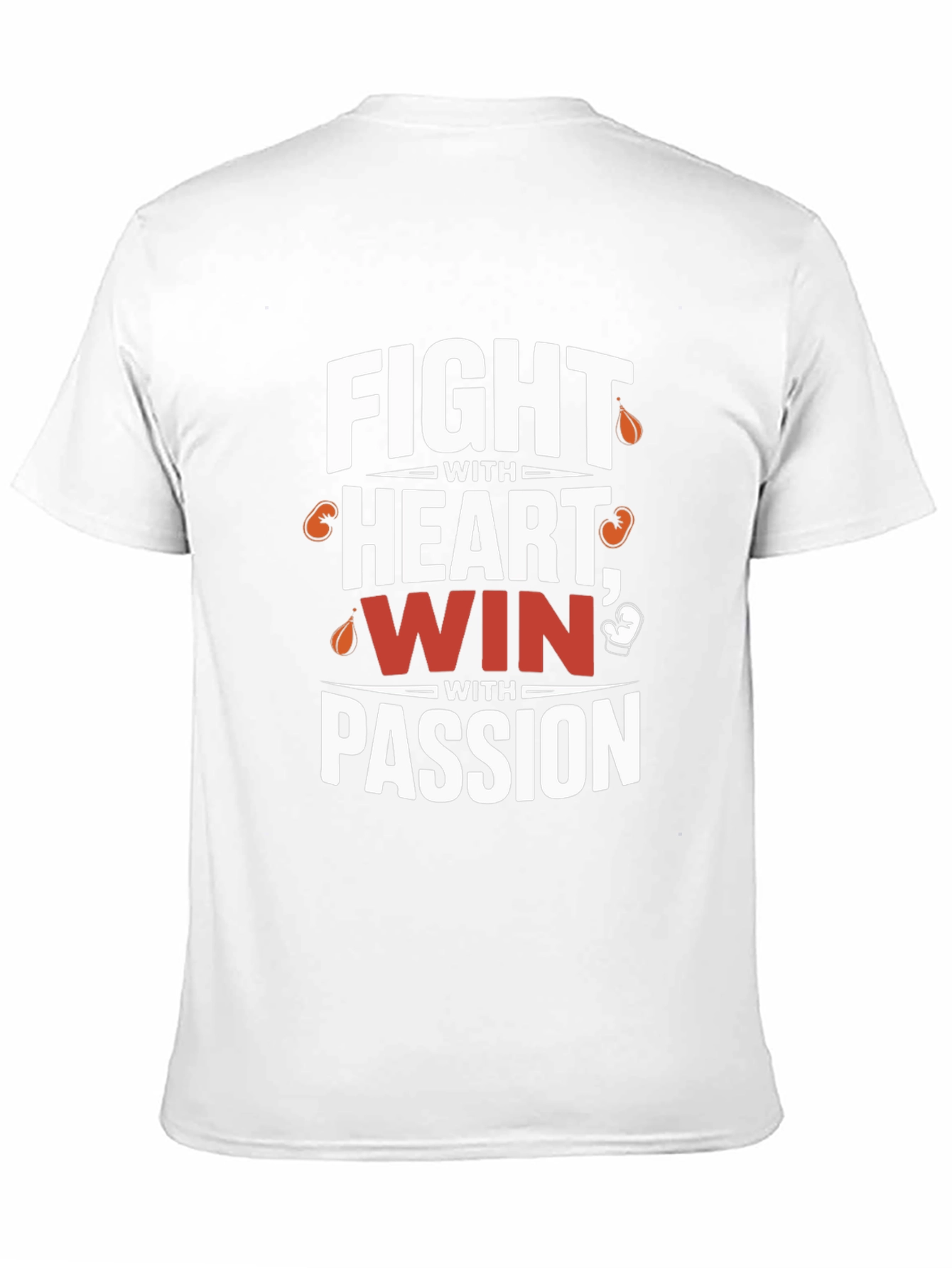 Fight with Heart Graphic Print T-Shirt