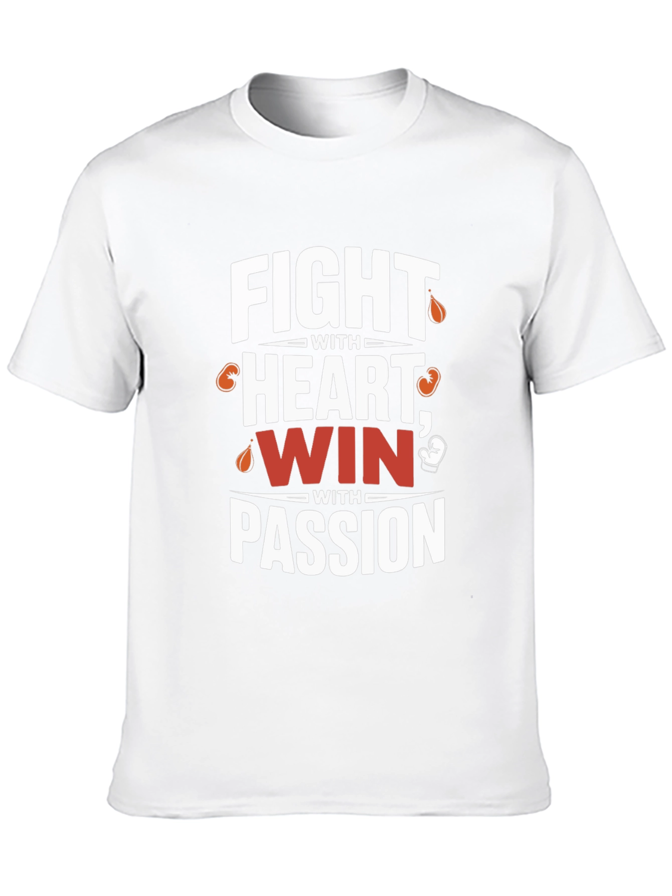 Fight with Heart Graphic Print T-Shirt