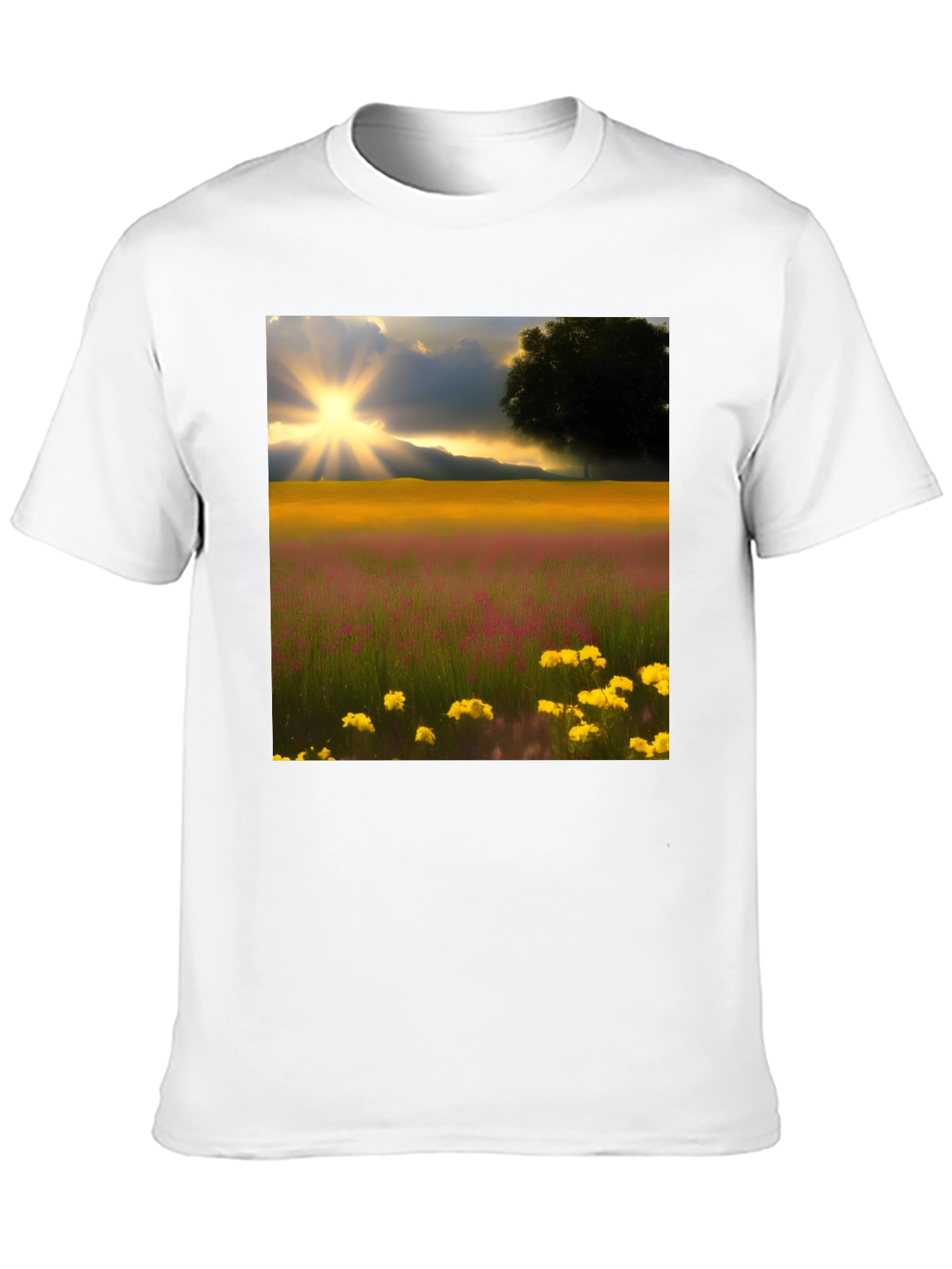 Scenic Field Graphic Tee - Black