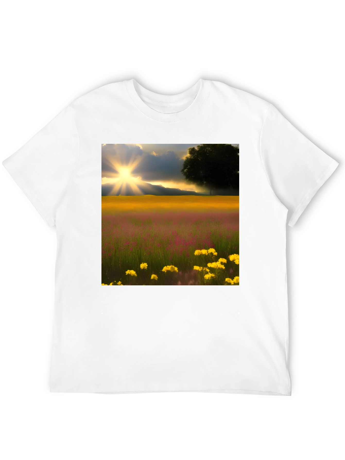 Scenic Field Graphic Tee - Black