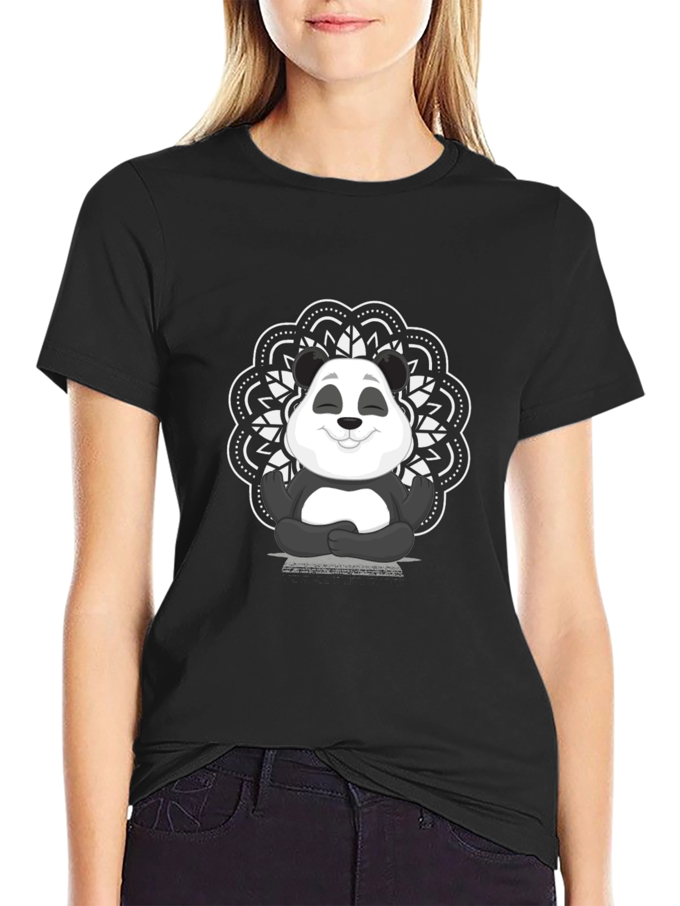 Zen Panda Graphic Tee - Mens Black T-Shirt