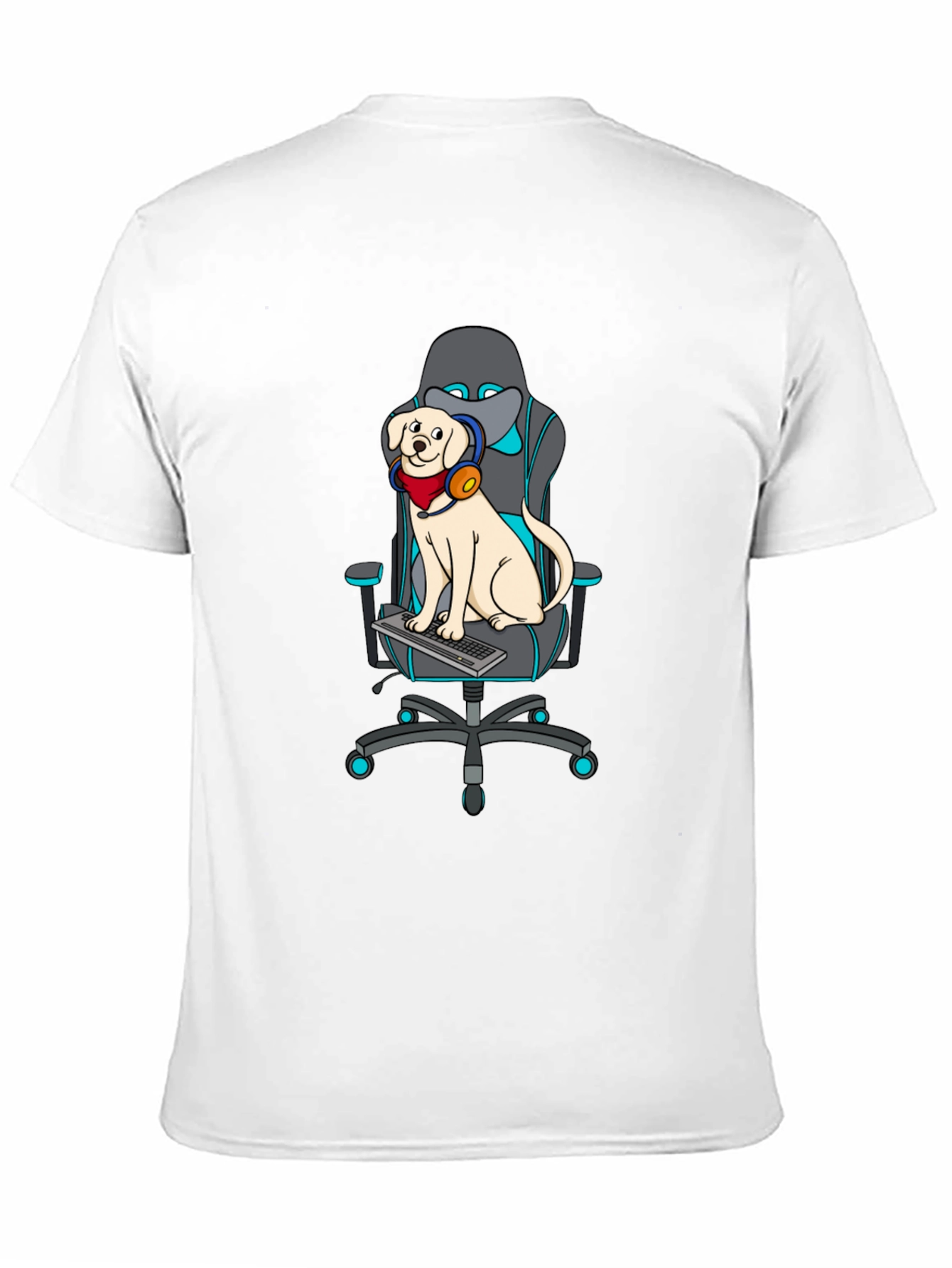 Gamer Dog T-Shirt - Labrador on Gaming Chair