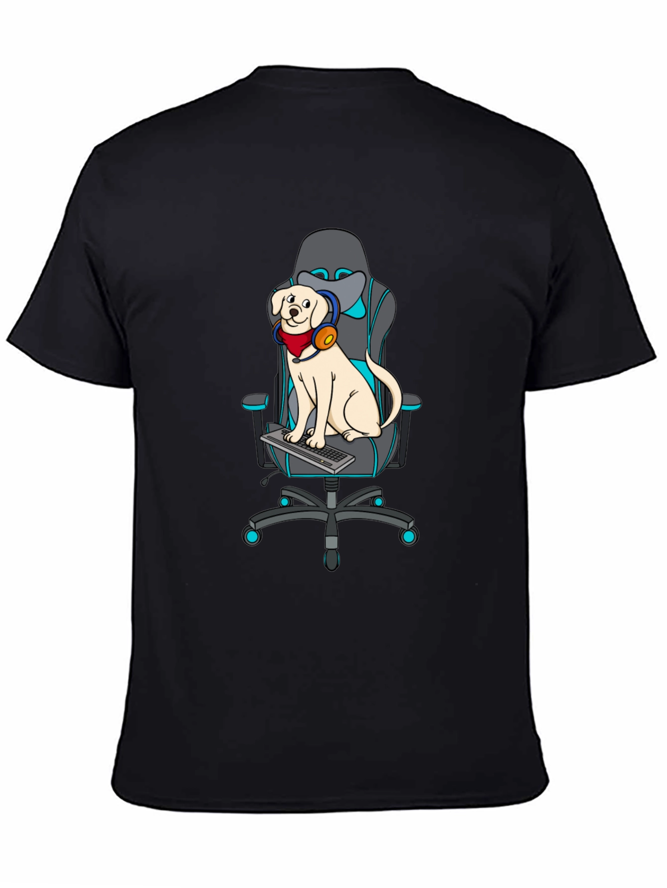 Gamer Dog T-Shirt - Labrador on Gaming Chair