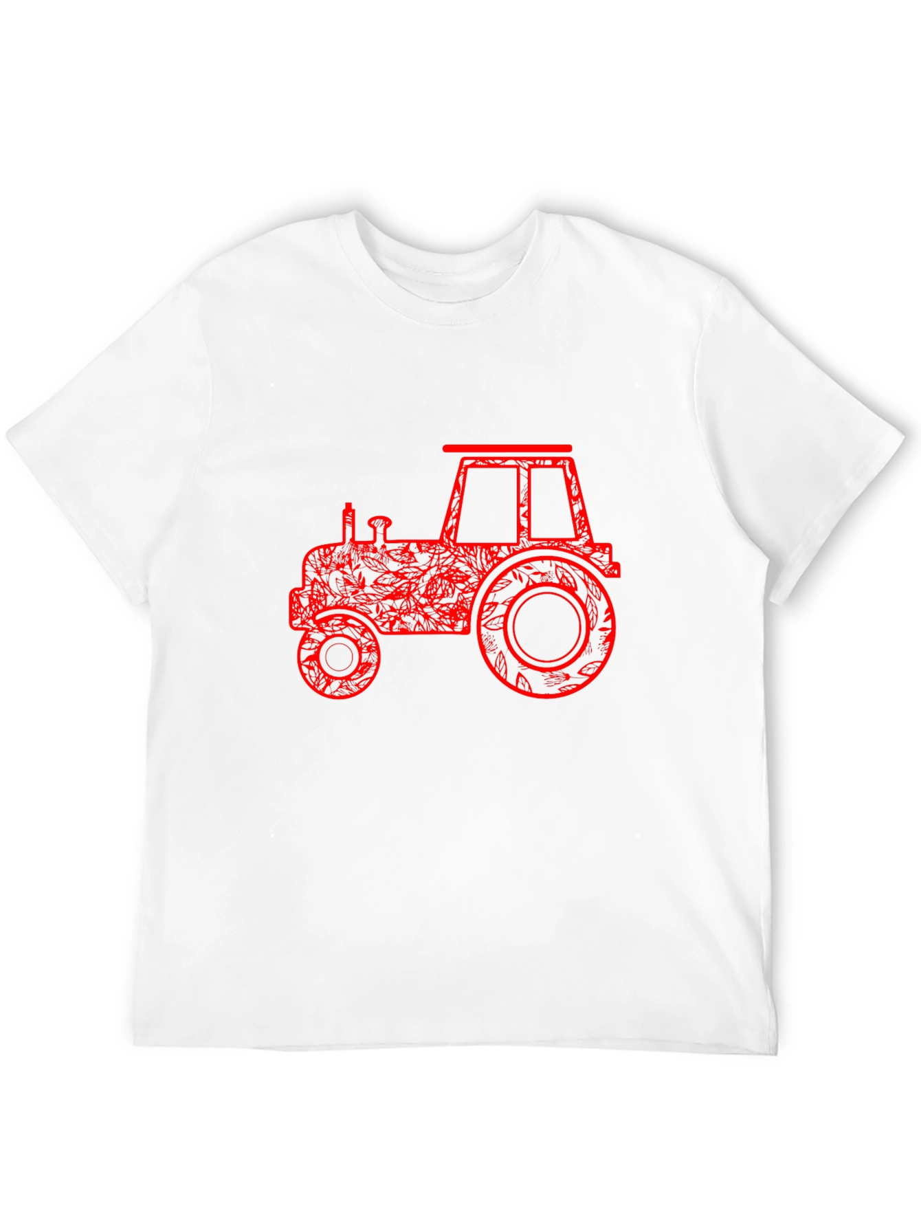 Red Tractor Graphic Black T-Shirt