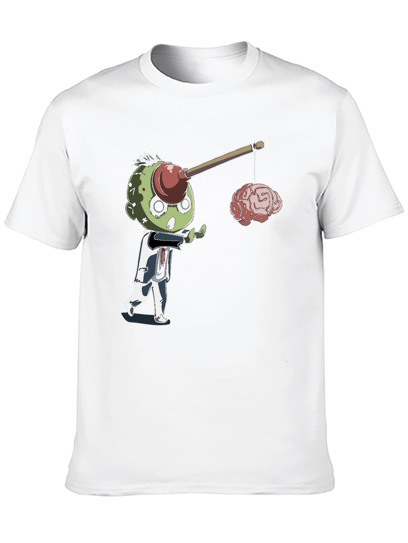 Zombie Brain Fishing T-Shirt - Funny Halloween Tee
