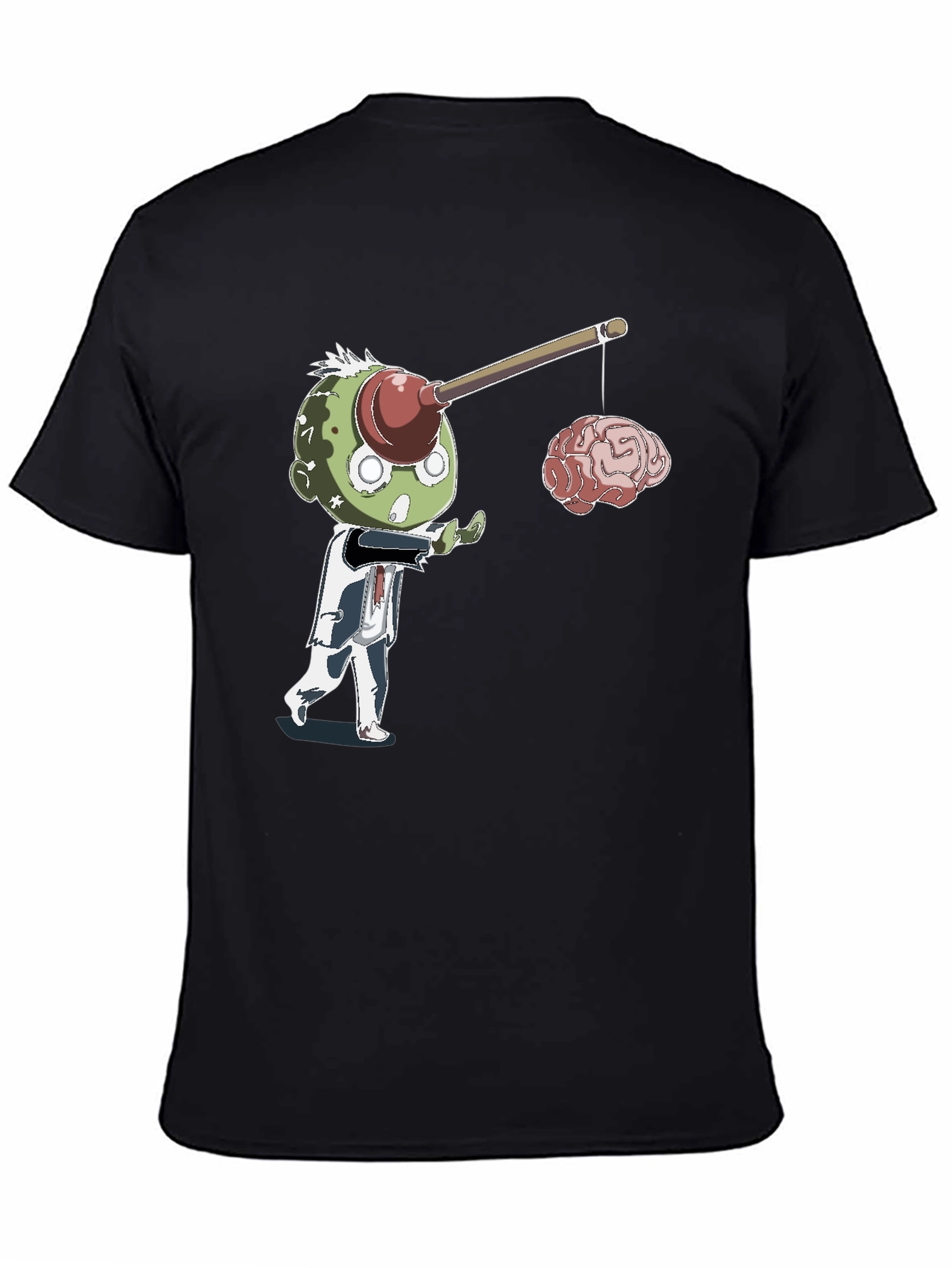 Zombie Brain Fishing T-Shirt - Funny Halloween Tee