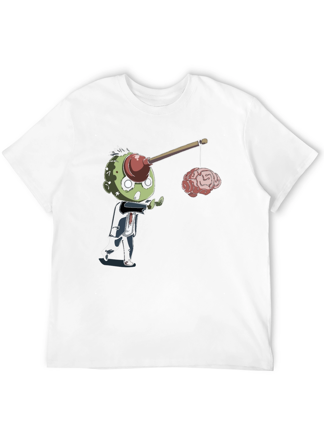 Zombie Brain Fishing T-Shirt - Funny Halloween Tee