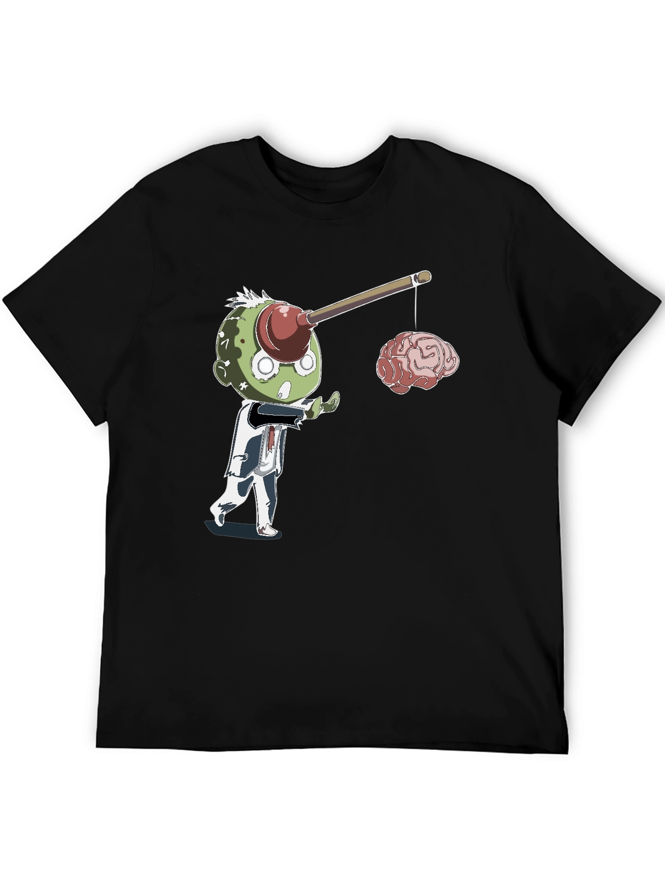 Zombie Brain Fishing T-Shirt - Funny Halloween Tee