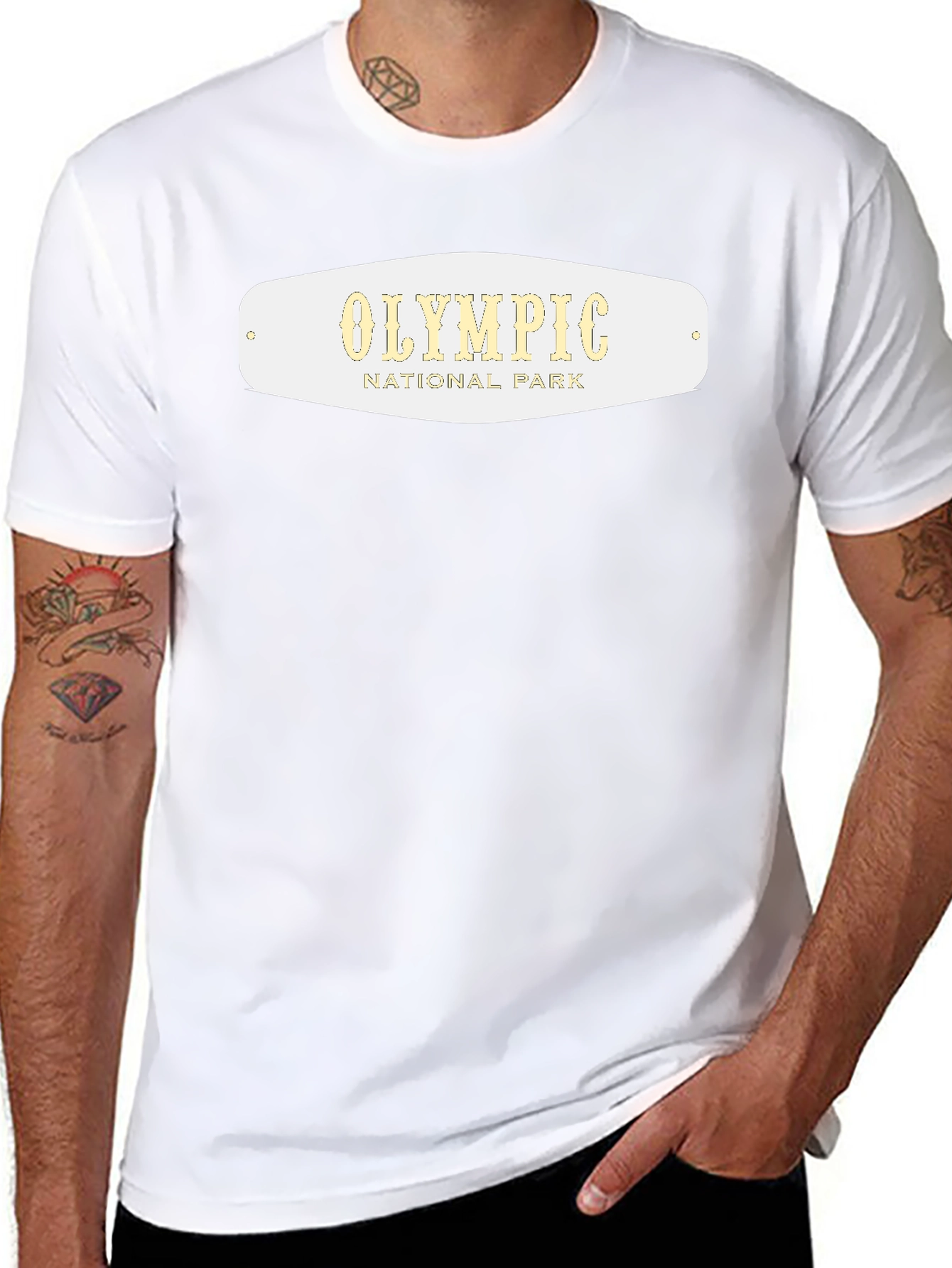 Olympic National Park Graphic Tee - Black Cotton T-Shirt