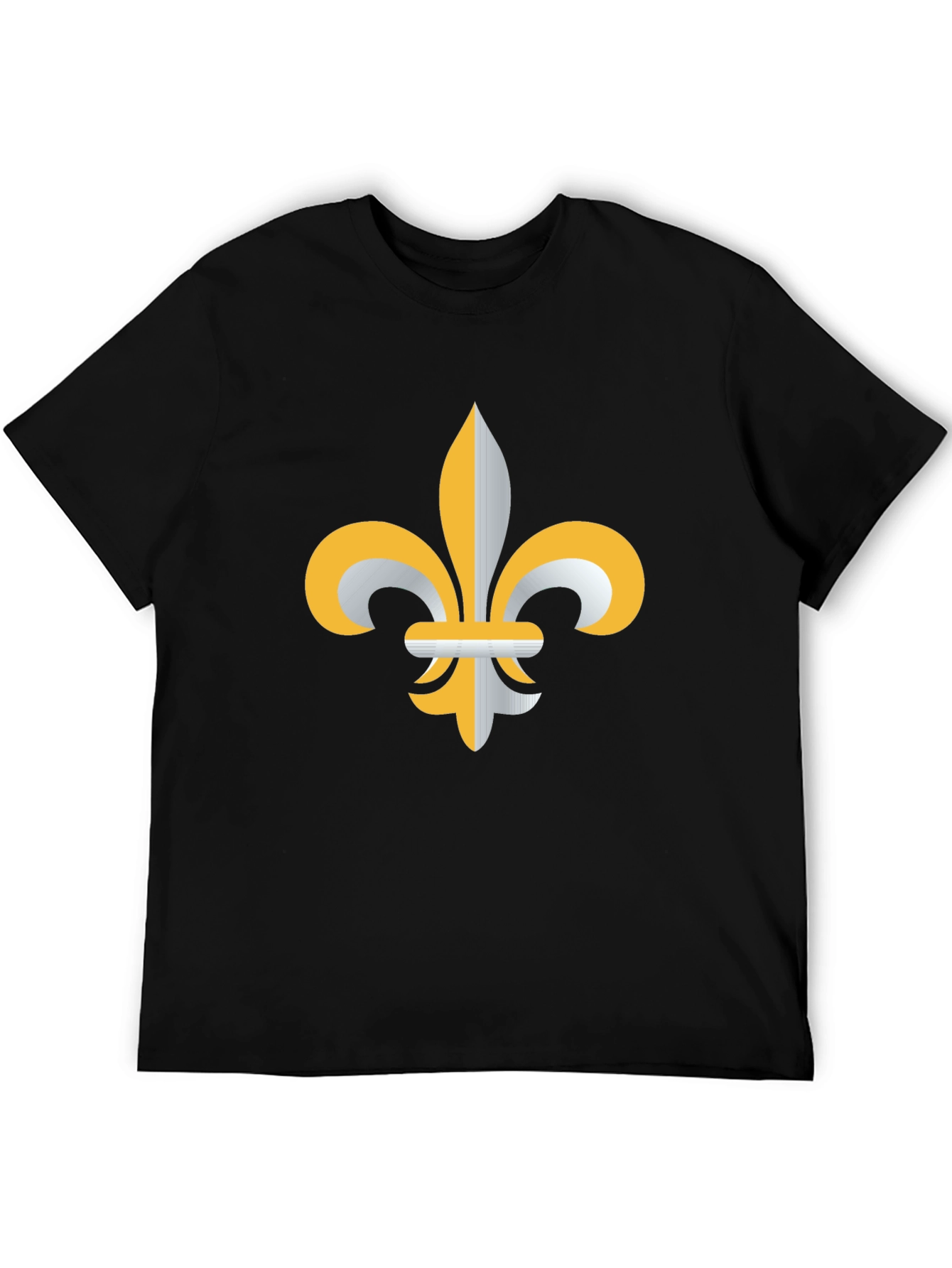 Fleur-de-lis Graphic T-Shirt - Casual Black Tee
