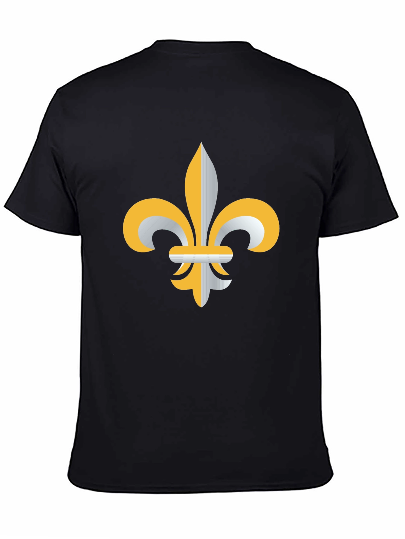 Fleur-de-lis Graphic T-Shirt - Casual Black Tee