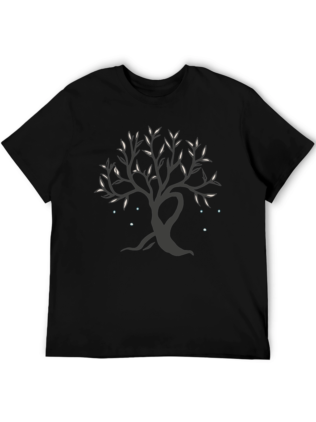 Mystic Tree Graphic Tee - Black Cotton Blend