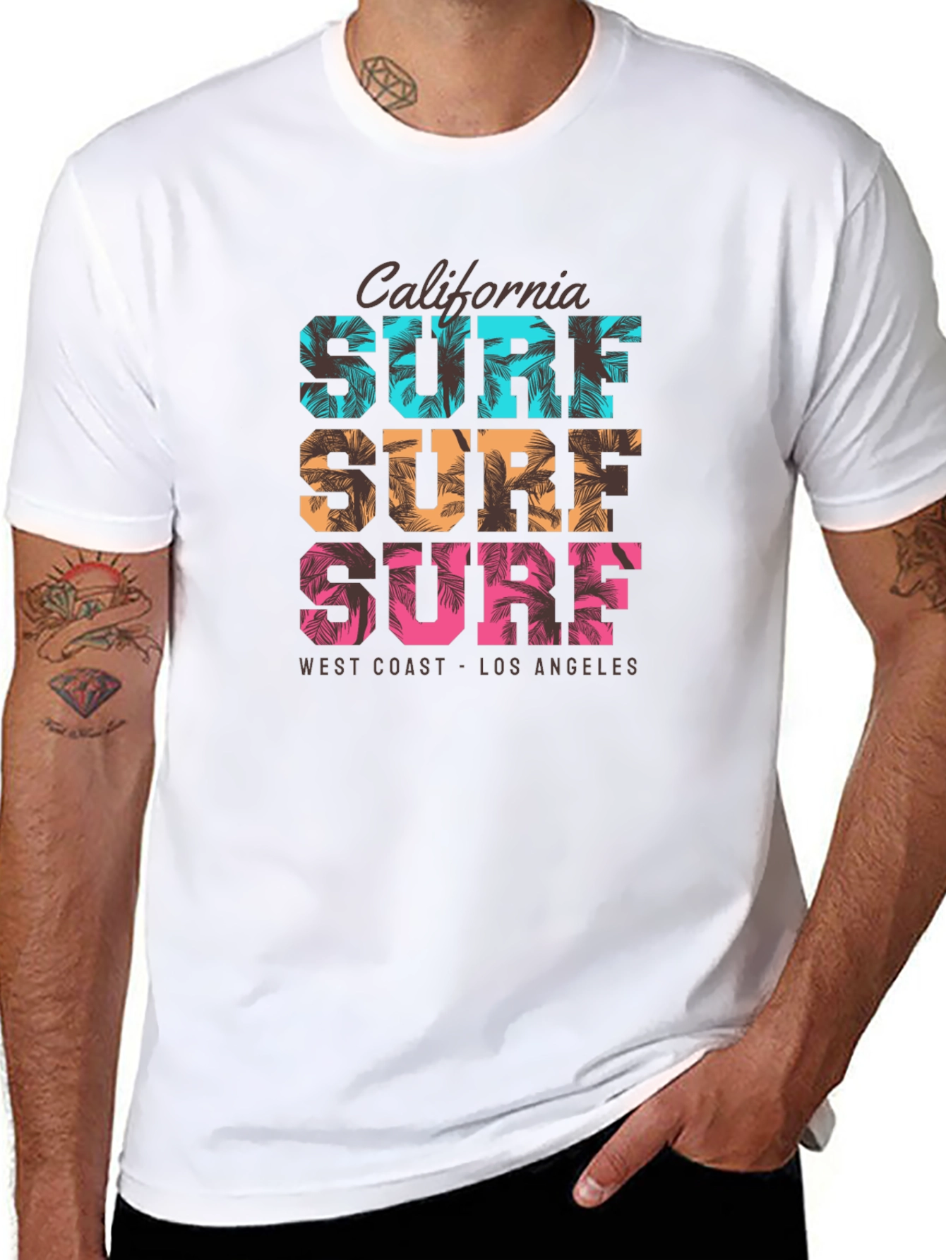 California Surf Graphic Tee - West Coast Vibes