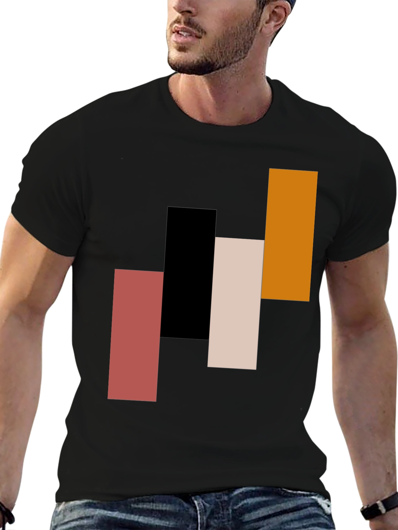 Modern Abstract Geometric Rectangle T-Shirt