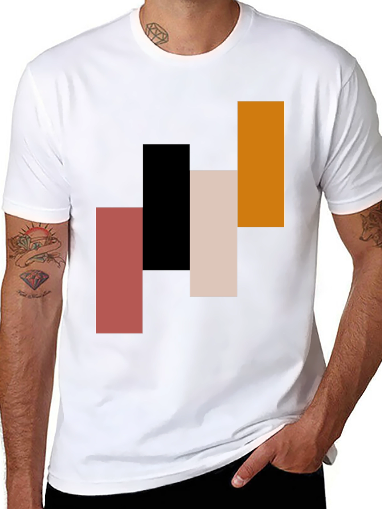 Modern Abstract Geometric Rectangle T-Shirt