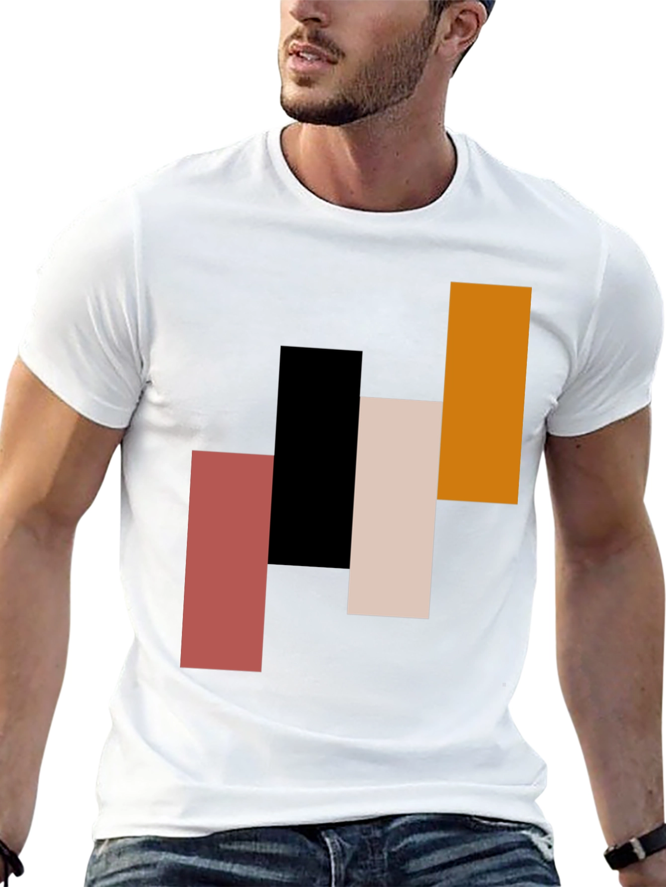 Modern Abstract Geometric Rectangle T-Shirt