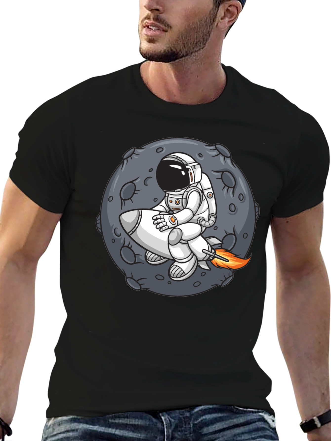 Astronaut Rocket Ride Graphic Tee