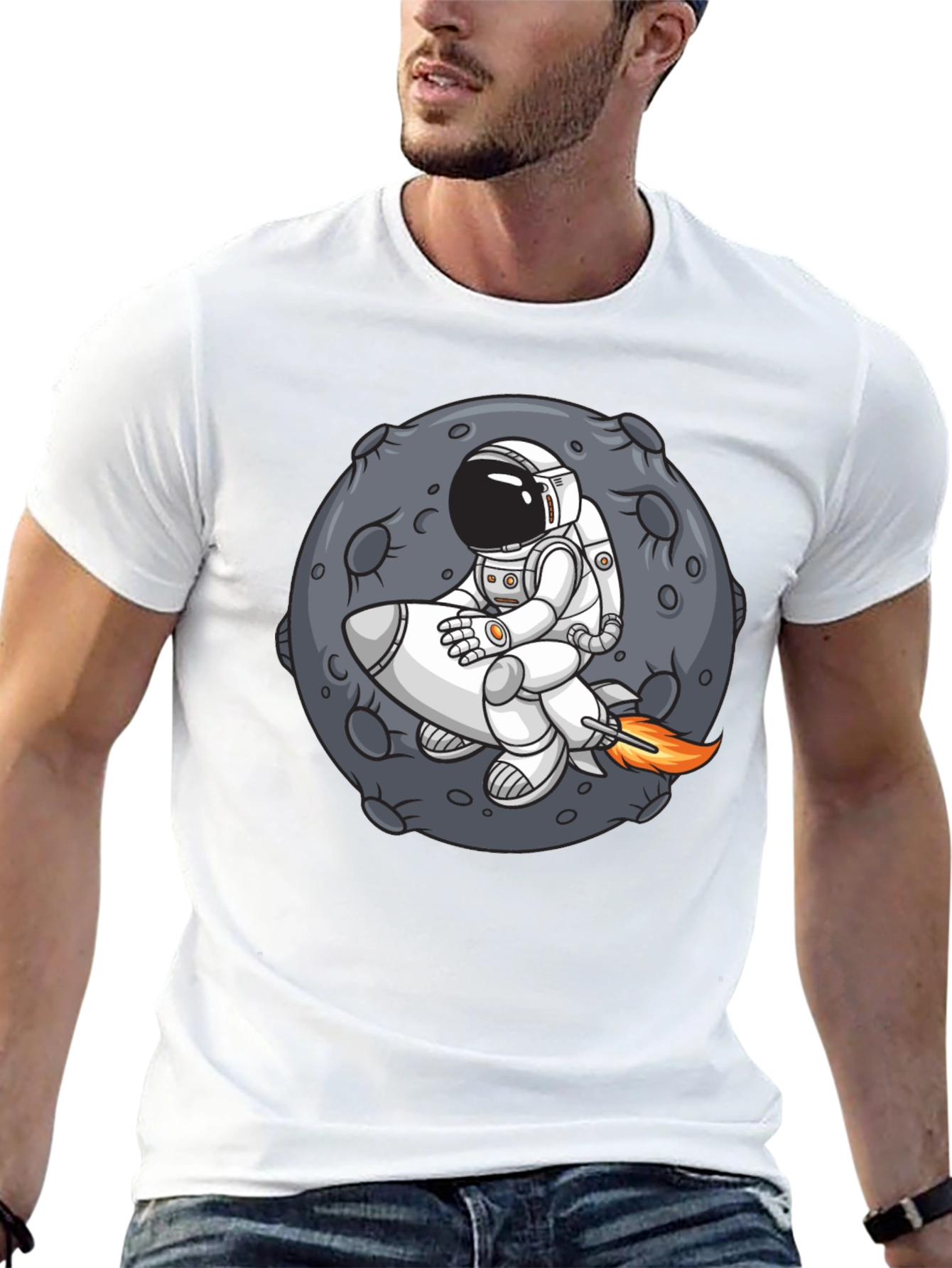 Astronaut Rocket Ride Graphic Tee