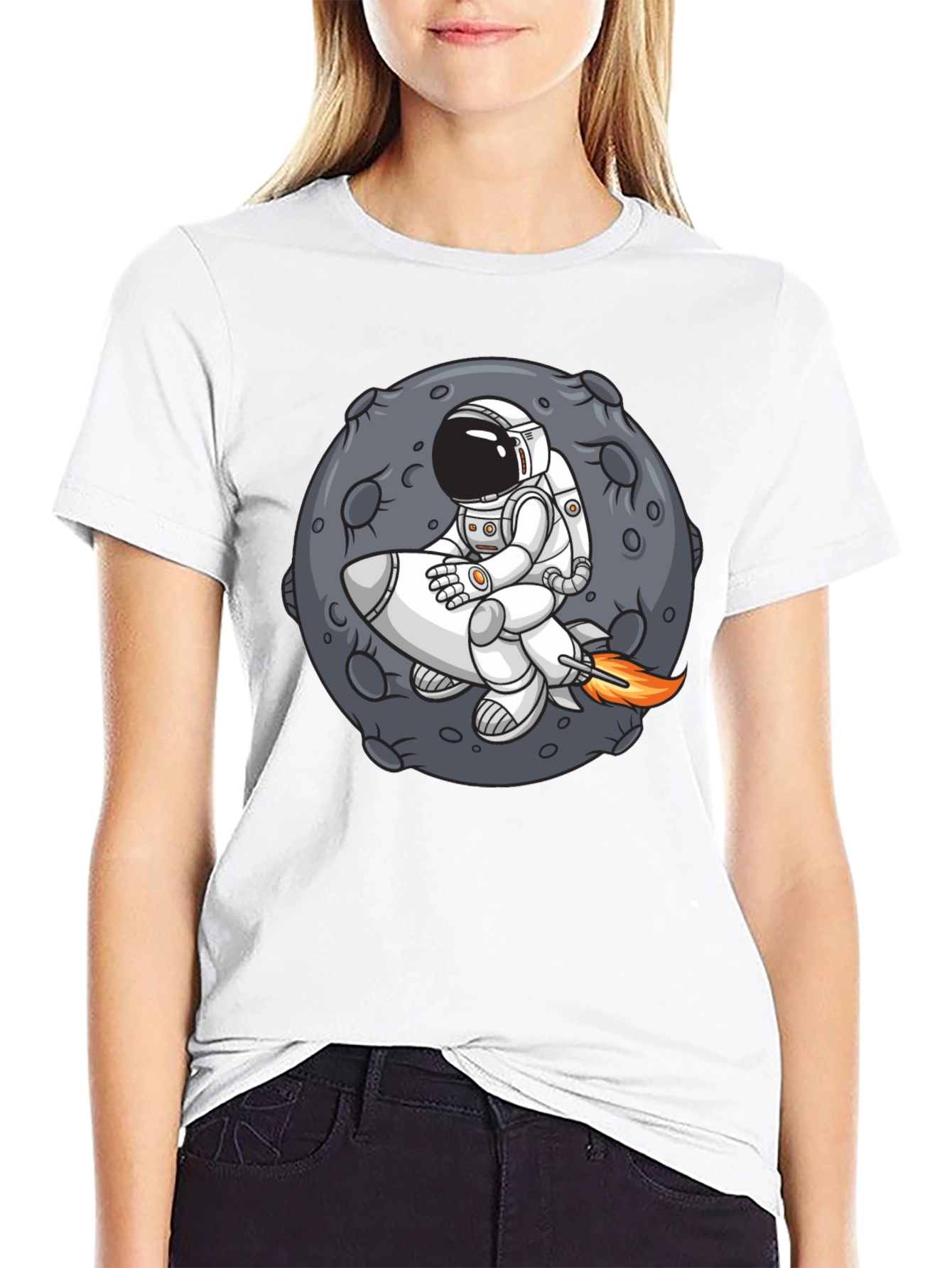 Astronaut Rocket Ride Graphic Tee