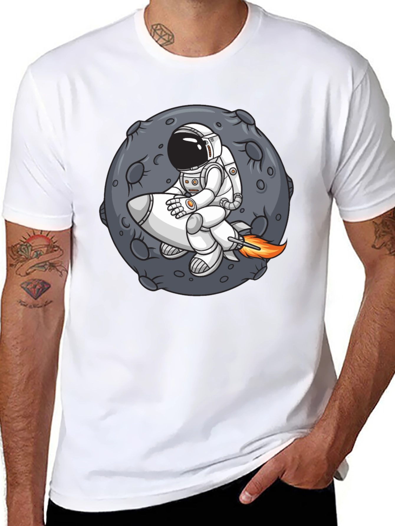 Astronaut Rocket Ride Graphic Tee