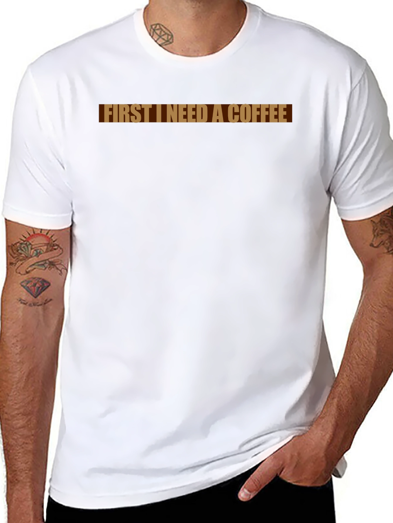 Coffee Lover T-Shirt - First I Need Coffee Tee