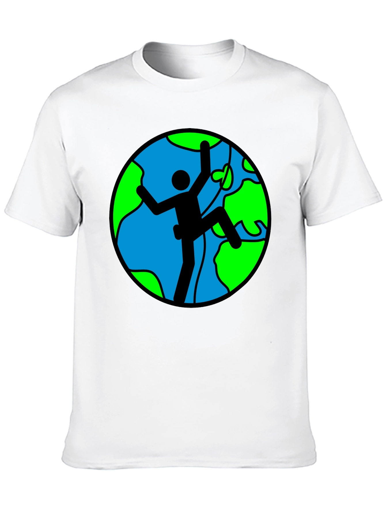 Climbing Earth Graphic Black T-Shirt