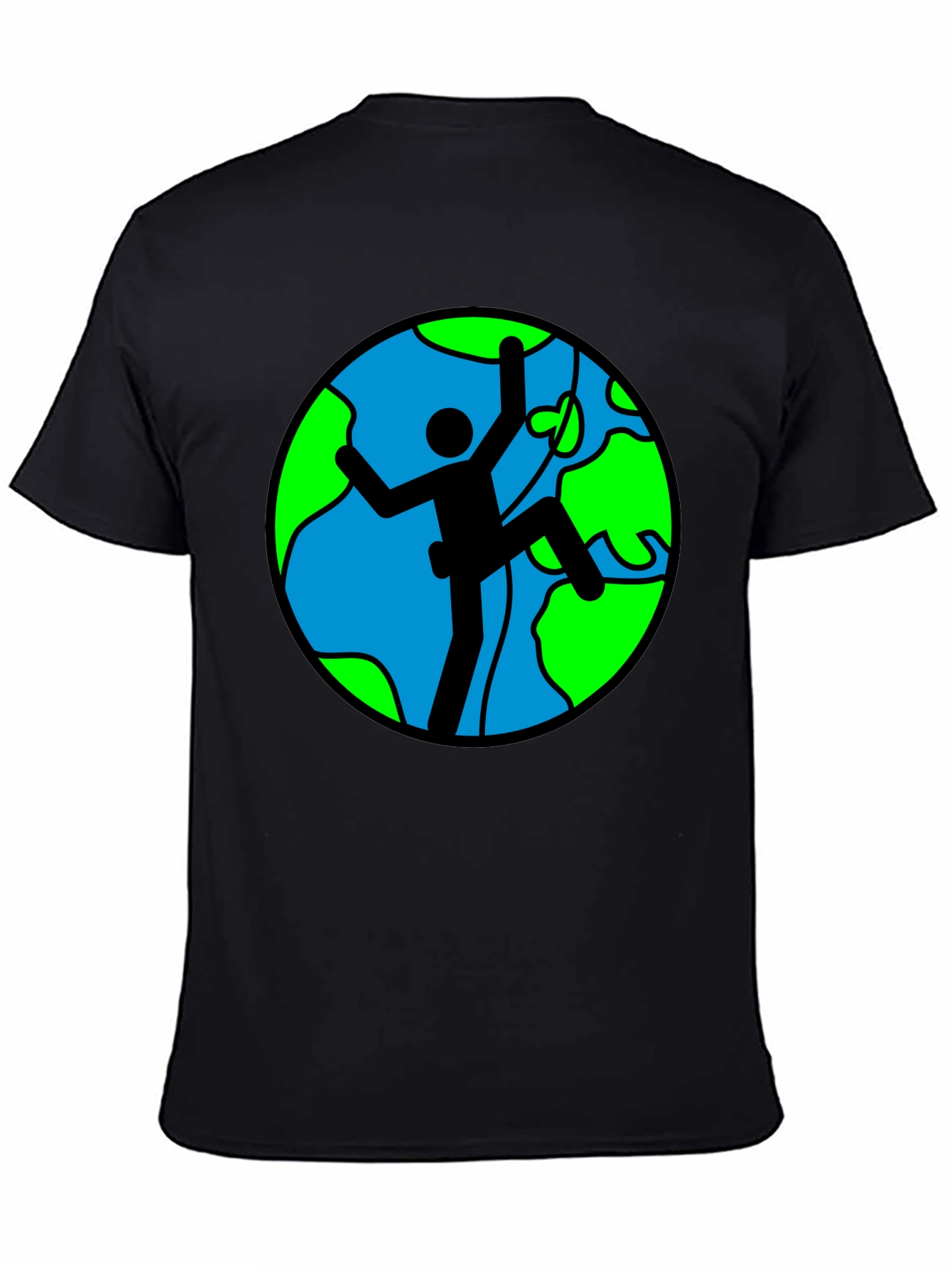 Climbing Earth Graphic Black T-Shirt
