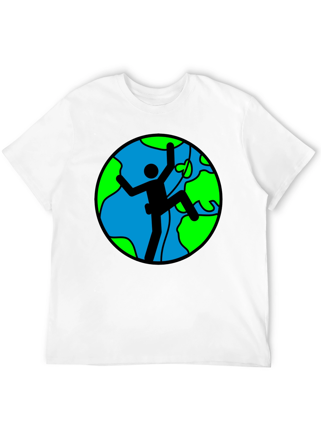 Climbing Earth Graphic Black T-Shirt