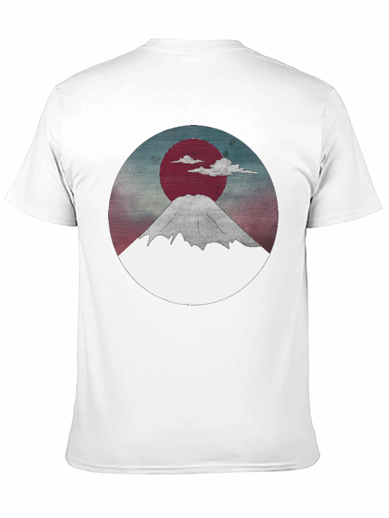Mount Fuji Graphic Tee - Black Crew Neck T-Shirt