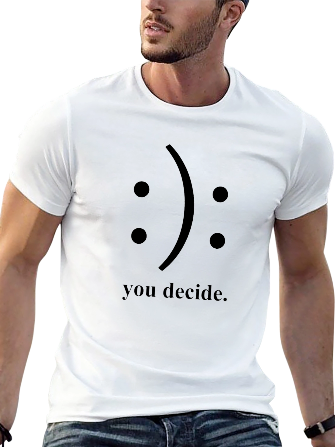 You Decide T-Shirt - Graphic Print Black Tee