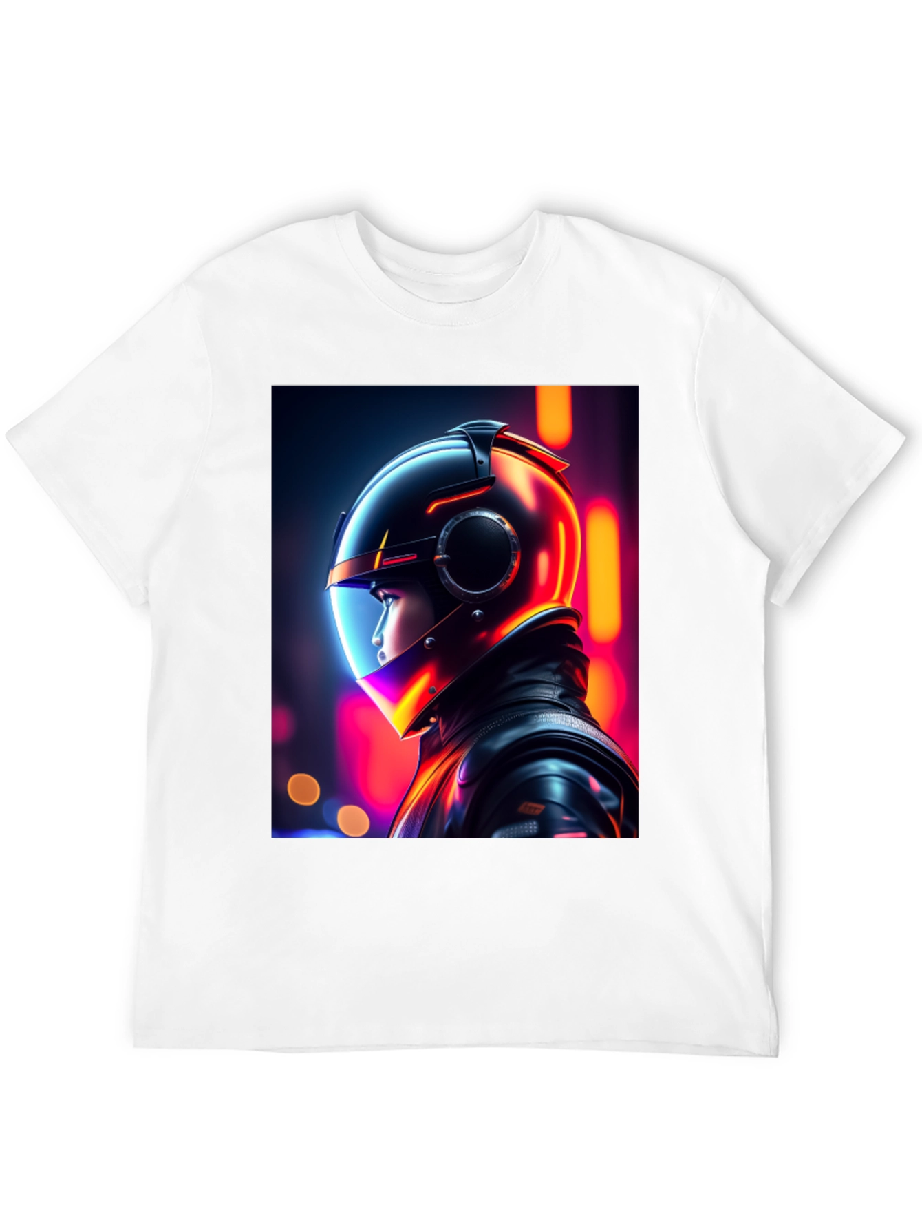 Neon Rider Graphic Tee - Futuristic Streetwear Style
