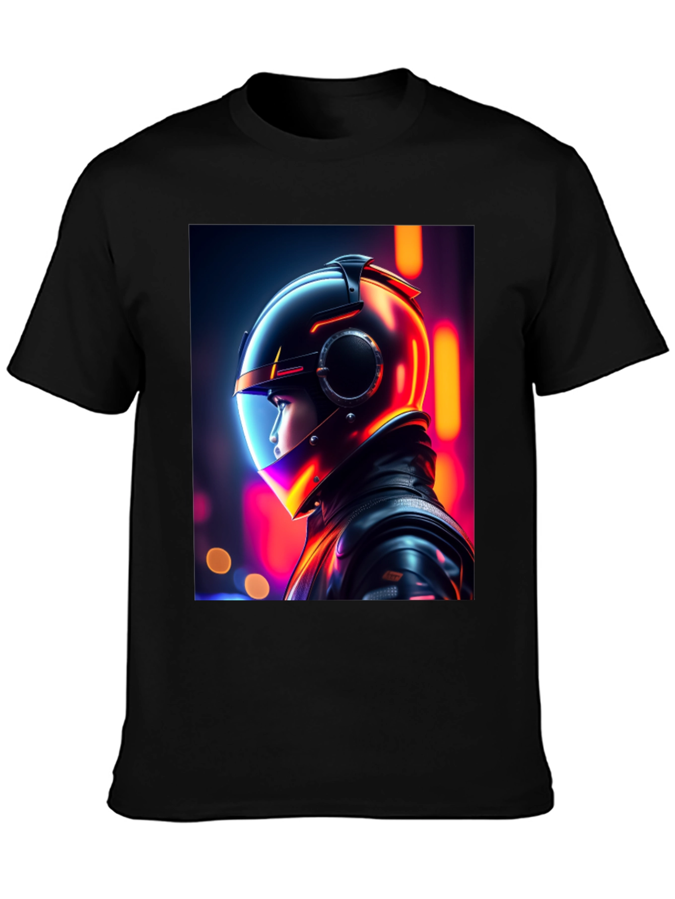 Neon Rider Graphic Tee - Futuristic Streetwear Style