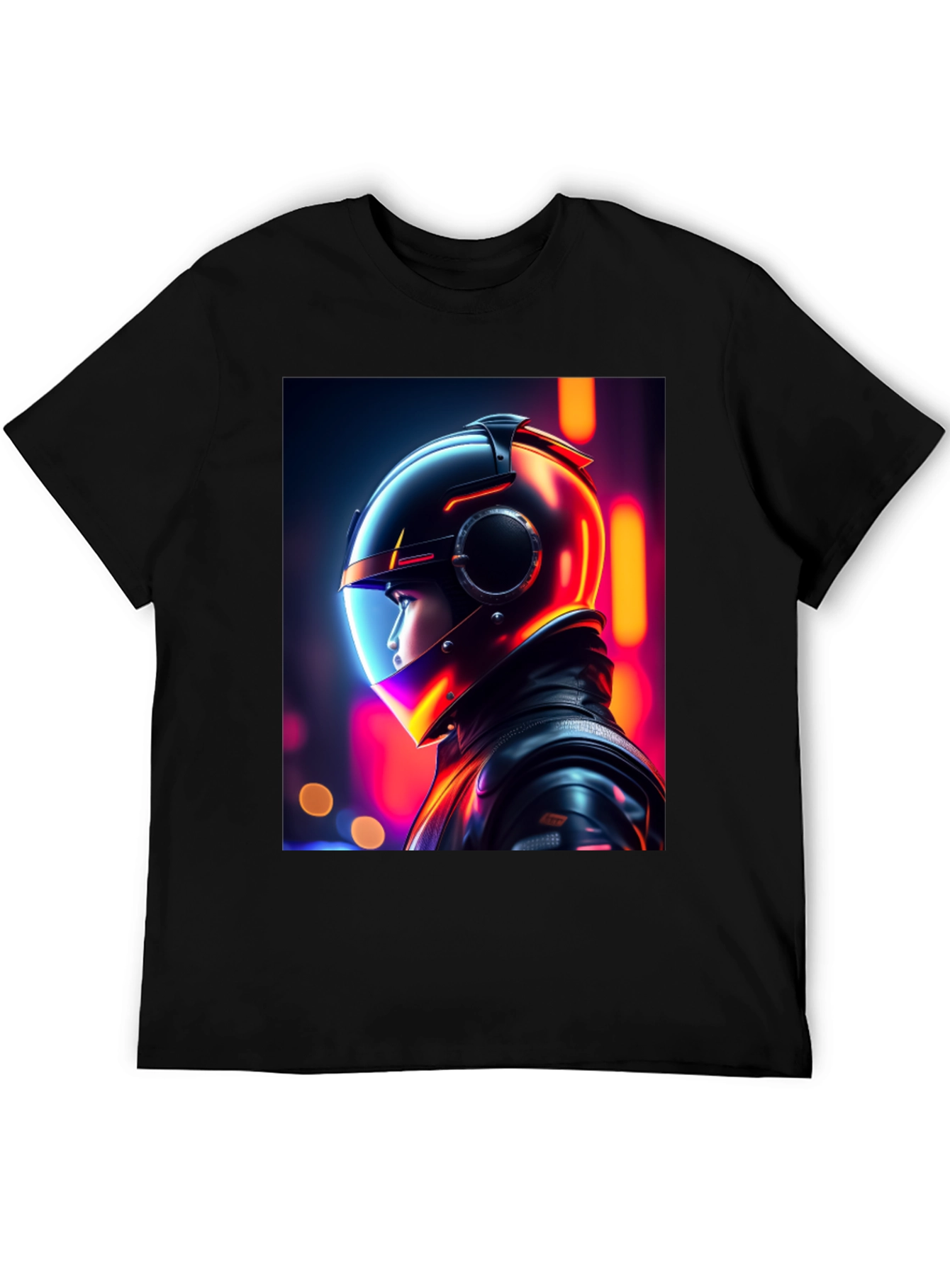 Neon Rider Graphic Tee - Futuristic Streetwear Style