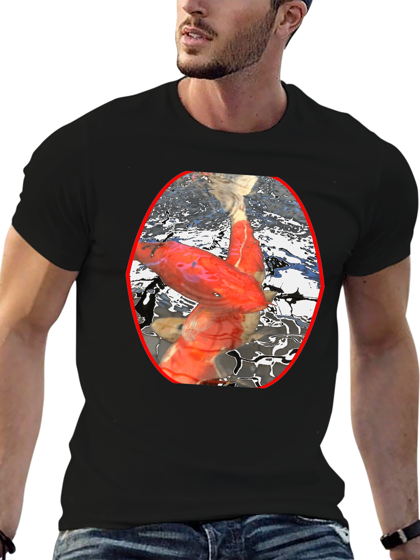 Koi Fish Graphic Tee - Unique Aquatic Design