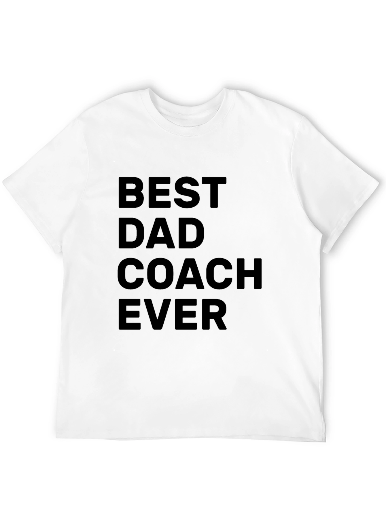 Best Dad Coach Ever Black T-Shirt