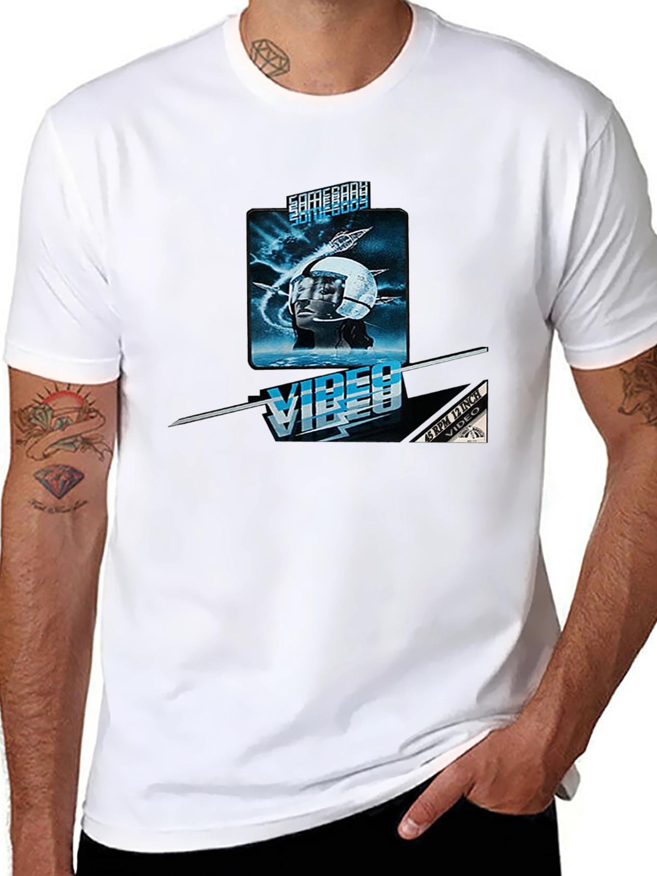Vibes Video Black Graphic Tee