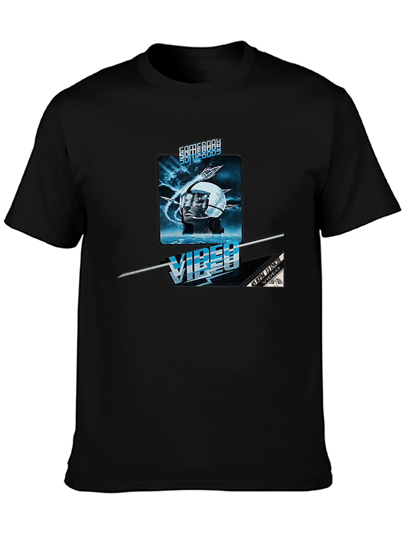Vibes Video Black Graphic Tee