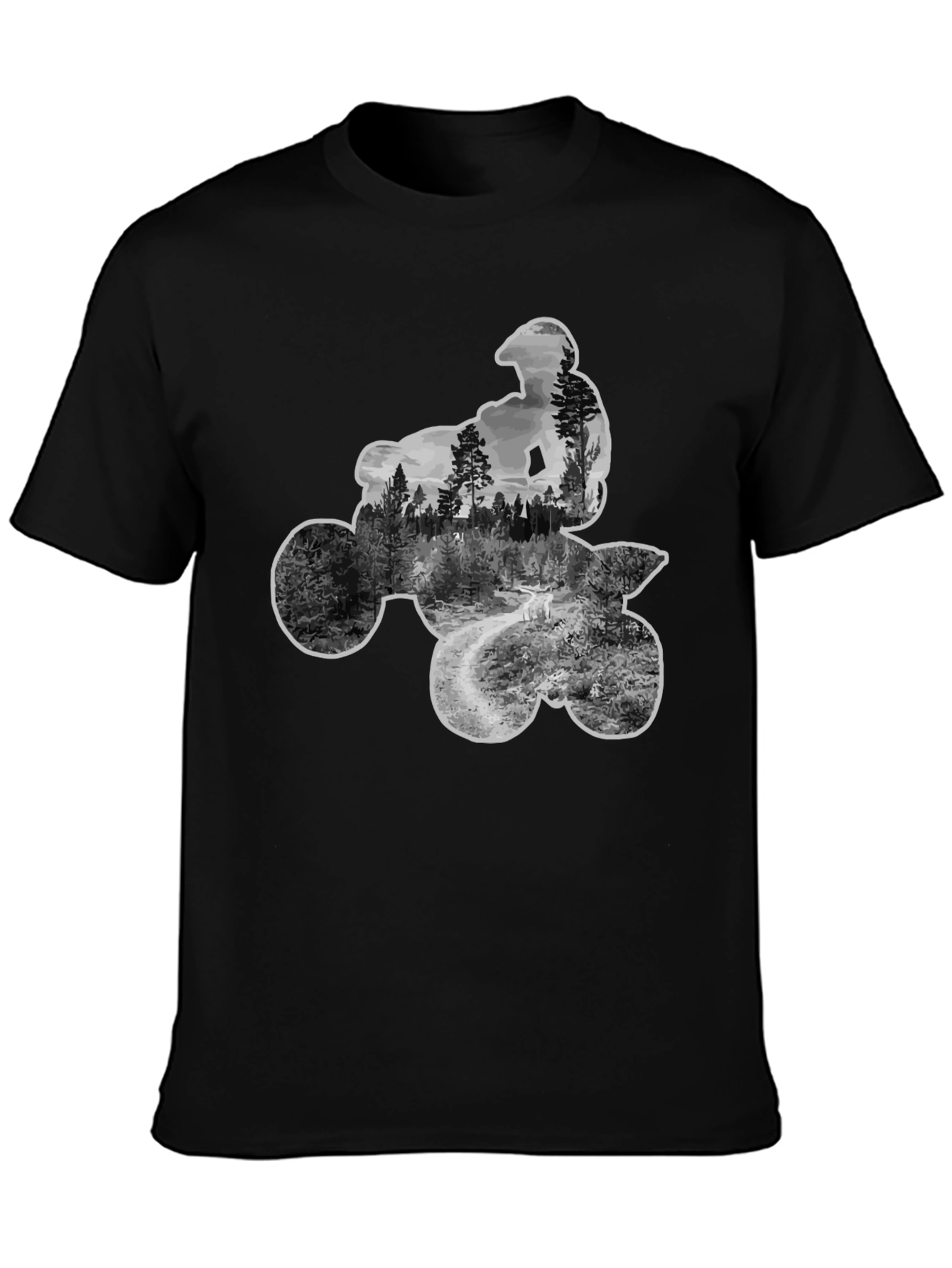 Off-Road ATV Rider Graphic Tee - Black