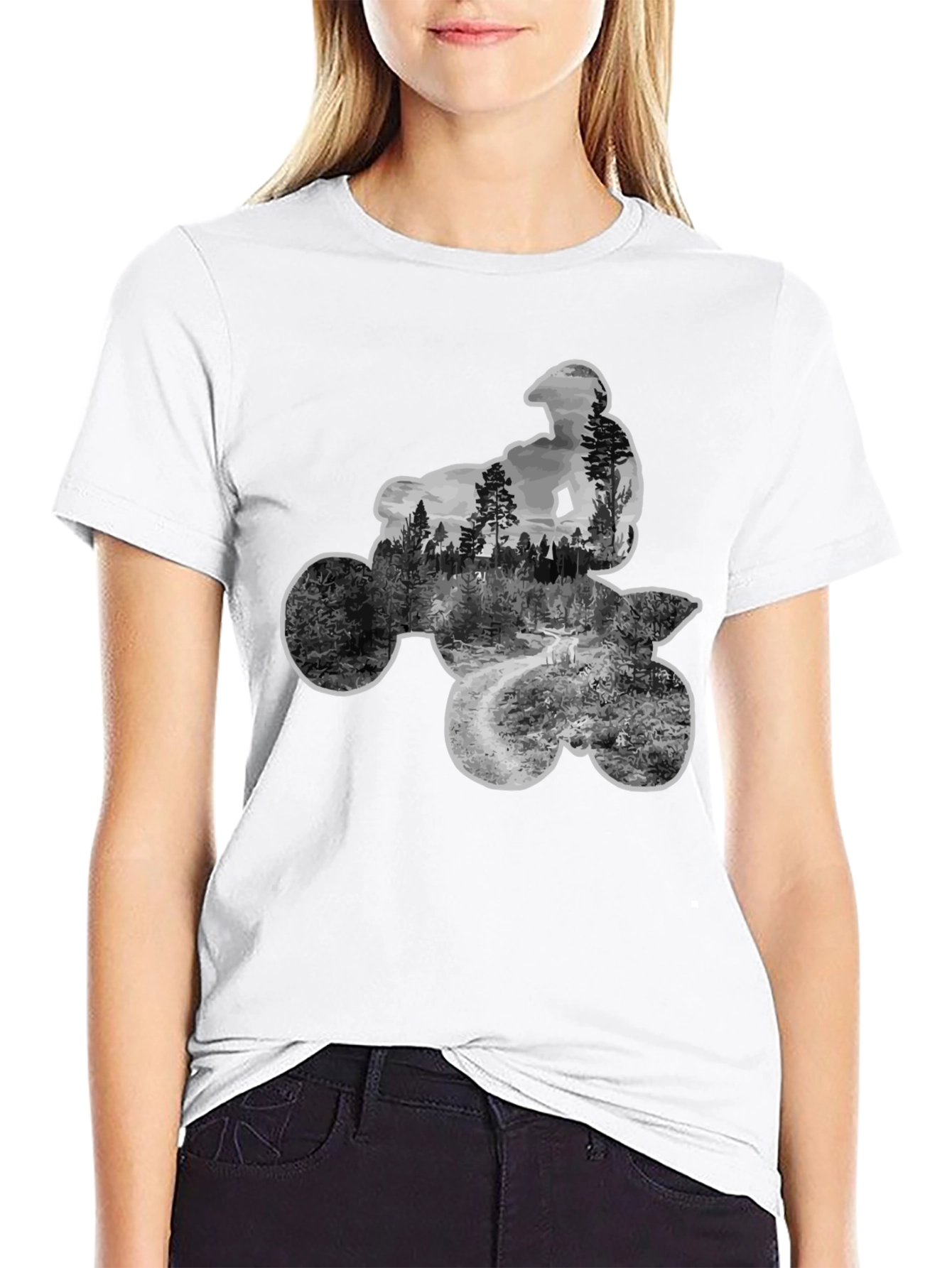 Off-Road ATV Rider Graphic Tee - Black