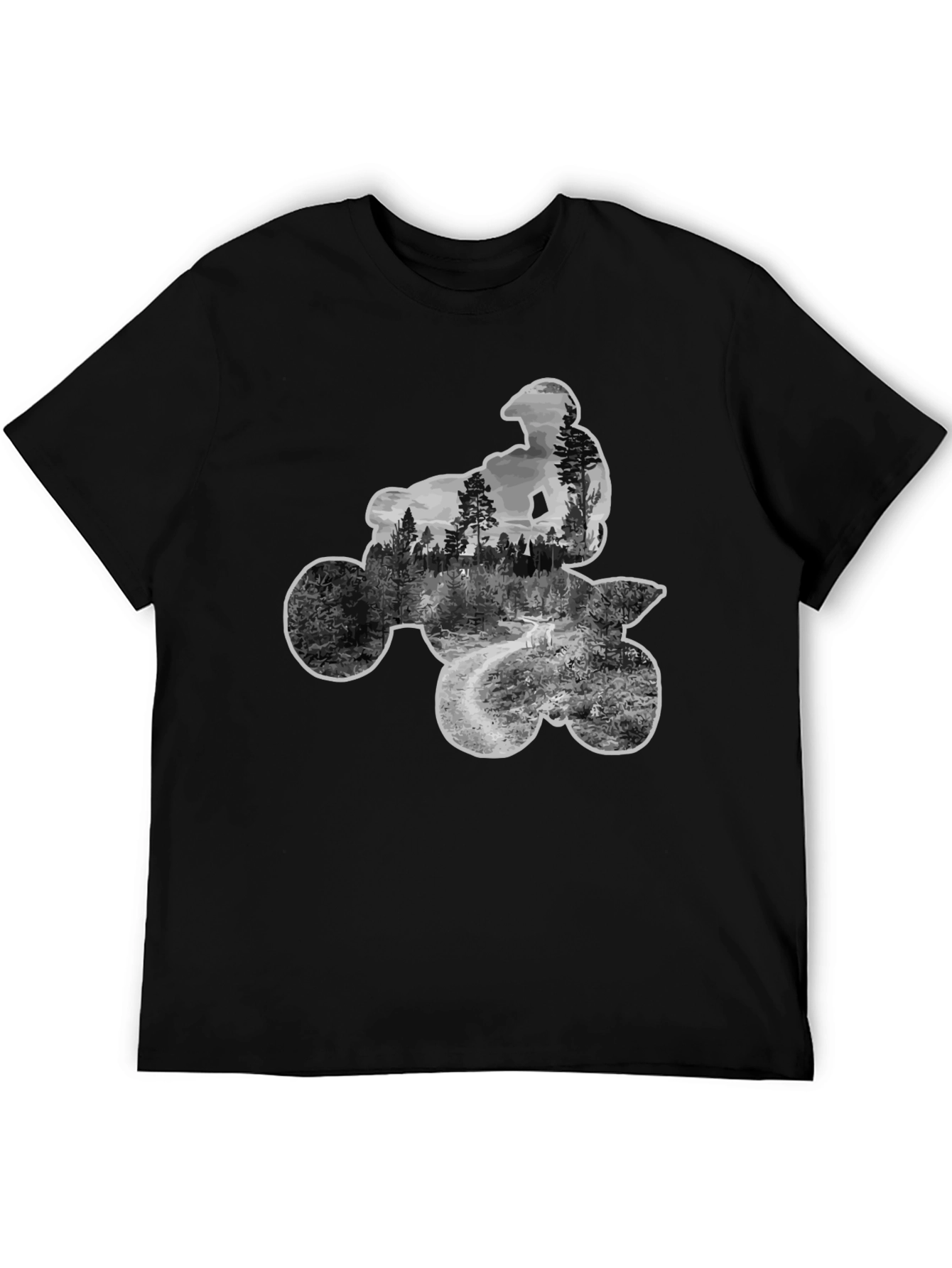 Off-Road ATV Rider Graphic Tee - Black