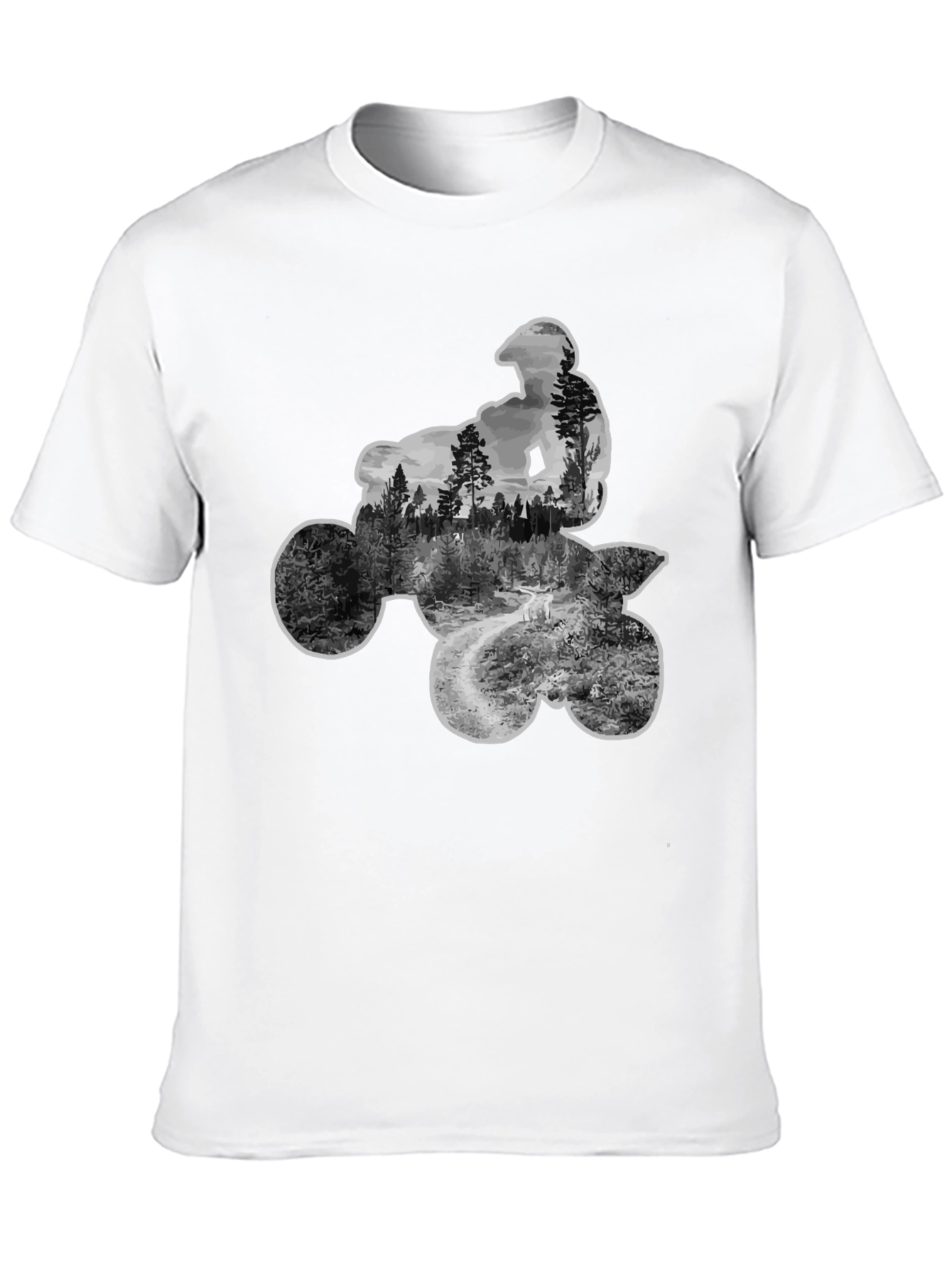 Off-Road ATV Rider Graphic Tee - Black