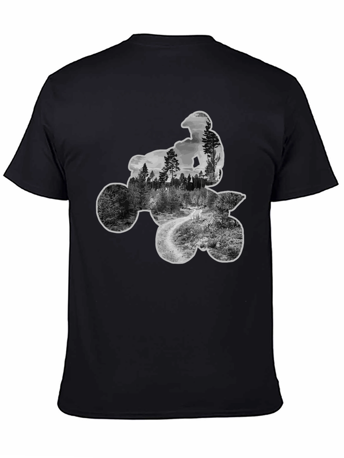 Off-Road ATV Rider Graphic Tee - Black