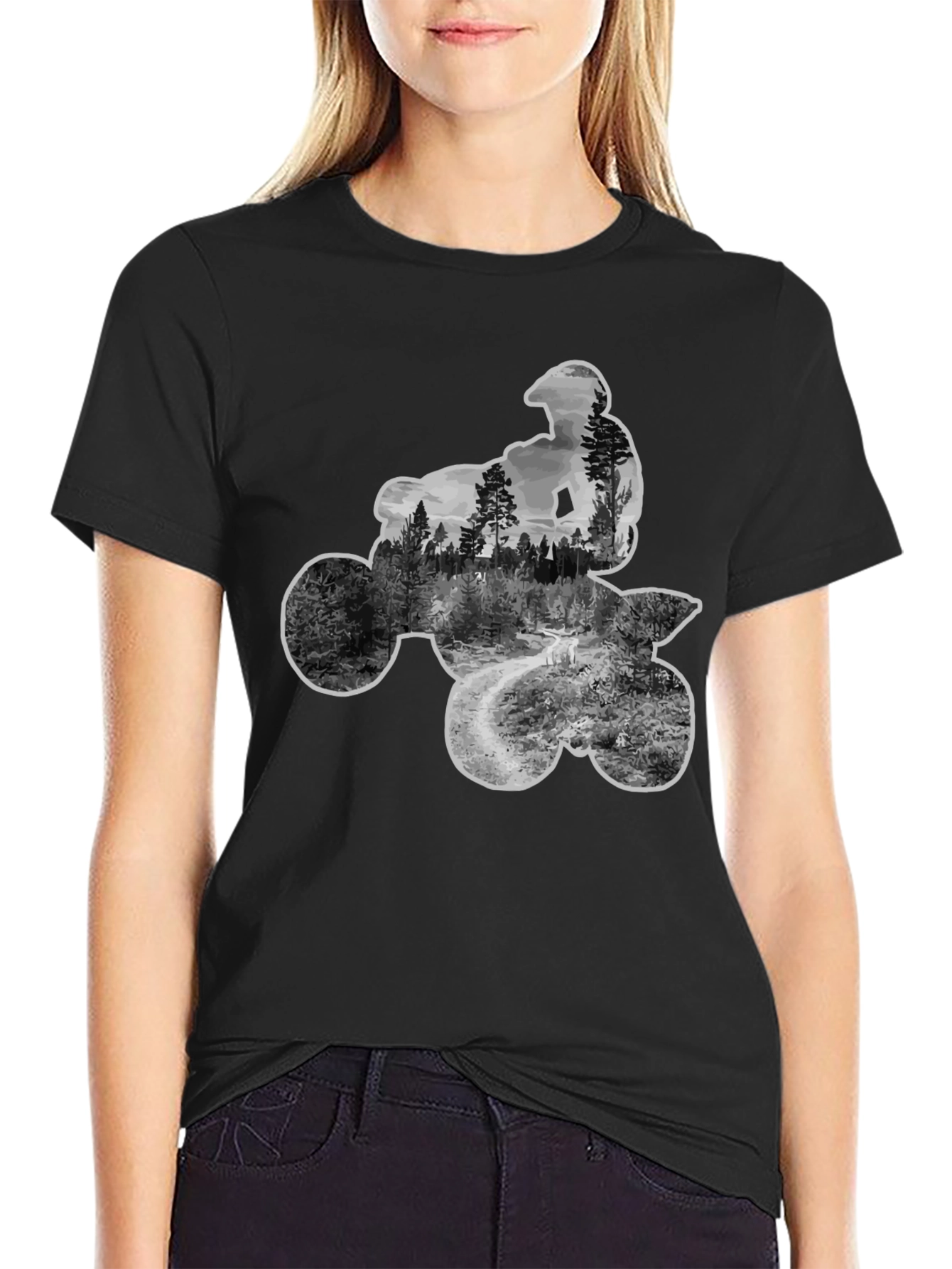 Off-Road ATV Rider Graphic Tee - Black