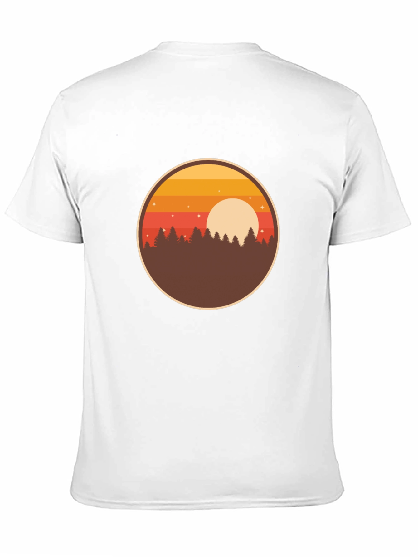 Sunset Forest Graphic T-Shirt - Retro Nature Tee