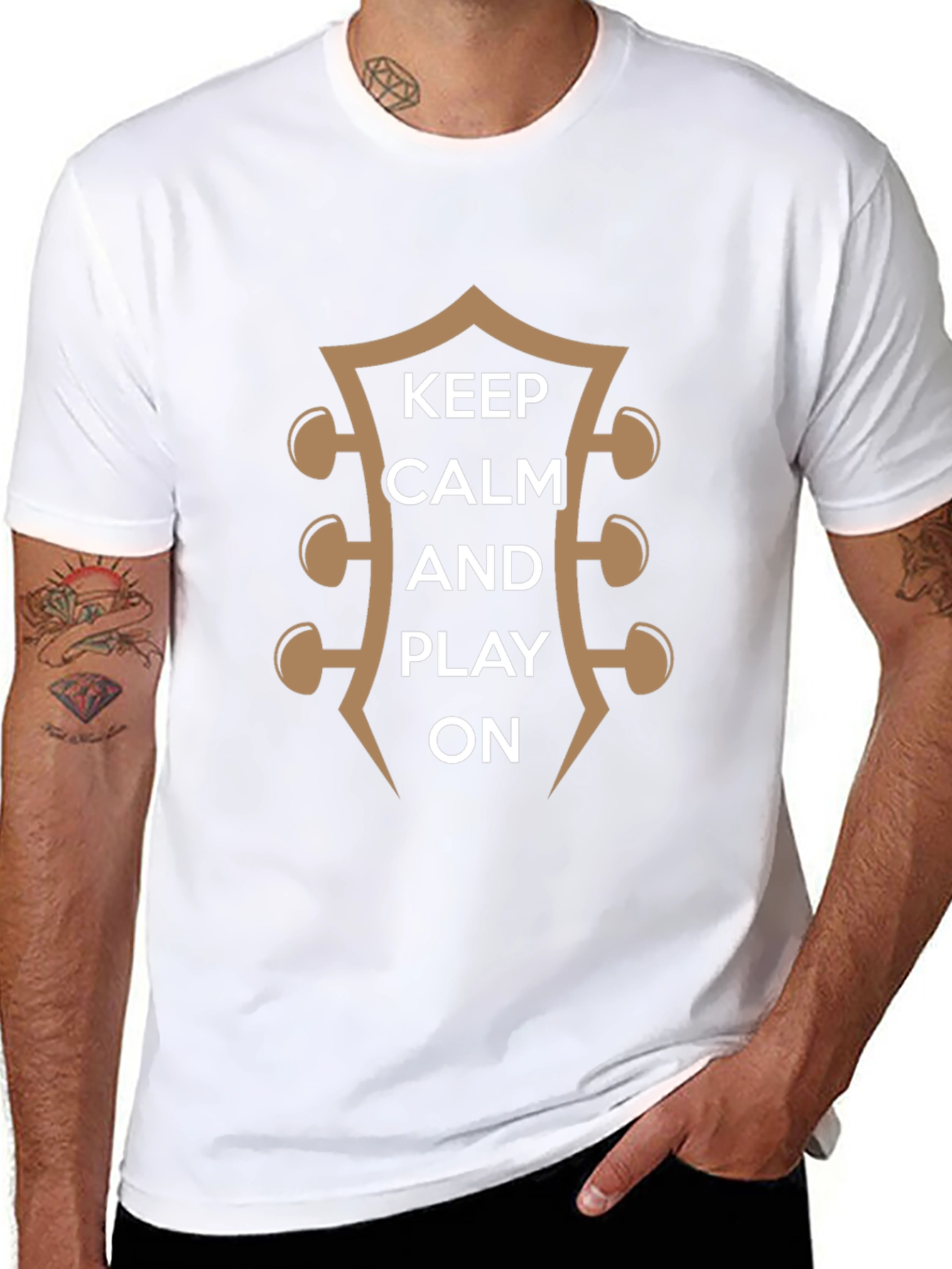 Keep Calm and Play On Guitar T-Shirt